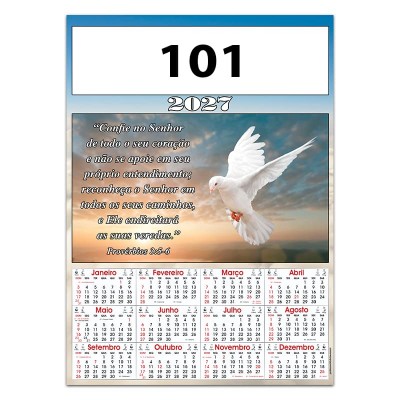 Calendário com 1 cromo Ref. 100 - Imagem 2