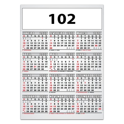 Calendário com 1 cromo Ref. 100 - Imagem 3