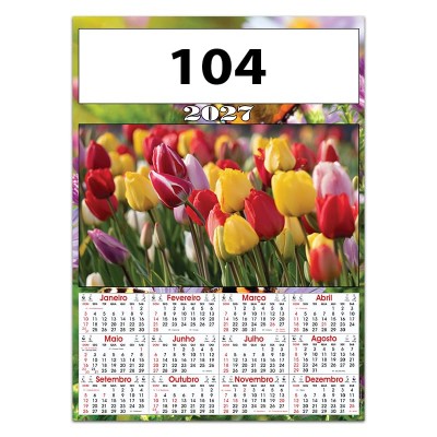 Calendário com 1 cromo Ref. 100 - Imagem 5