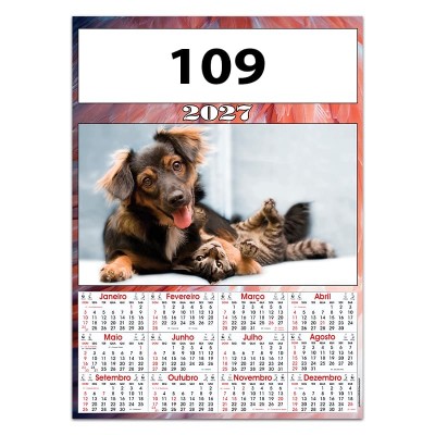 Calendário com 1 cromo Ref. 100 - Imagem 10