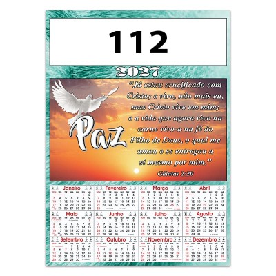 Calendário com 1 cromo Ref. 100 - Imagem 13