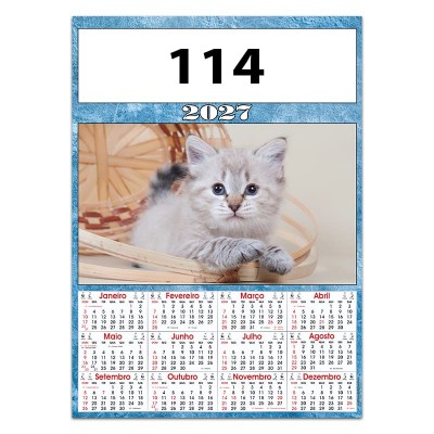 Calendário com 1 cromo Ref. 100 - Imagem 15