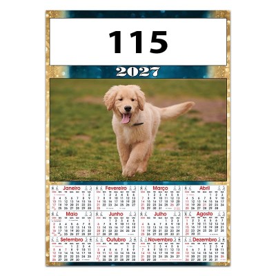 Calendário com 1 cromo Ref. 100 - Imagem 16