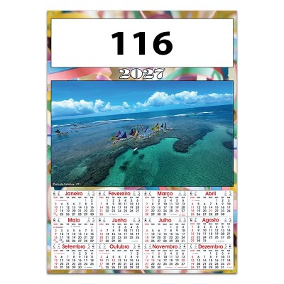 Calendário com 1 cromo Ref. 100 - Imagem 17