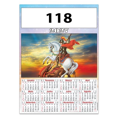 Calendário com 1 cromo Ref. 100 - Imagem 19
