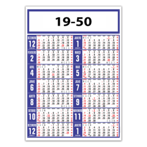 Calendário Comercial Anual Ref. 19.50.31.01