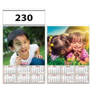 Calendário com 02 cromos  Ref. 230