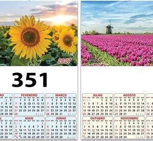 Calendário com 02 cromos Ref. 350