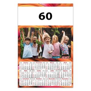 Calendário com 01 cromo em cartão   Ref. 60
