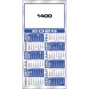 Calendário Metalizado Ibraf Ref. 1400 á 1403